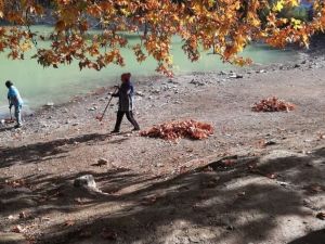 Kolak Gölü’nde belediye ekipleri temizlik çalışmaları gerçekleştirdi