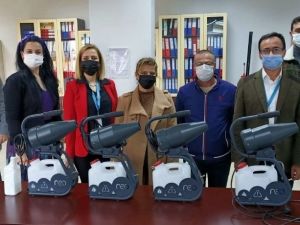 Söke AK Parti’den, Devlet Hastanesi’ne dezenfektan makinesi