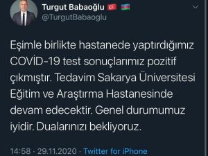 Hendek Belediye Başkanı Babaoğlu ve eşi korona virüse yakalandı