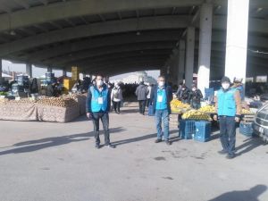 Pazarlarda korona virüs denetimleri sürüyor