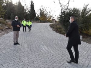 Büyükşehirden Aşağı Kayapınar Mezarlığında kilit parke çalışması