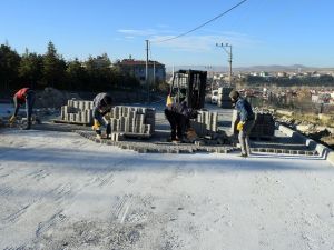 İscehisar’da yol yapım çalışmaları sürüyor
