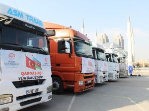 Türkiye Diyanet Vakfı’ndan Azerbaycan’a 6 tır yardım