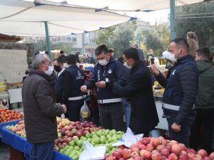 Pamukkale zabıtasından pazar yerlerinde denetim