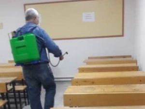 Halk Eğitim Merkezi Müdürlüğü dezenfekte çalışmaları