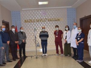 Hastaneye oksijen cihazı bağışladı