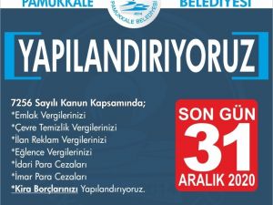 Pamukkale Belediyesinden çeşitli borcu olan vatandaşlara yapılandırma imkanı