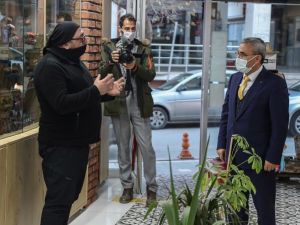 Başkandan esnaf ziyareti