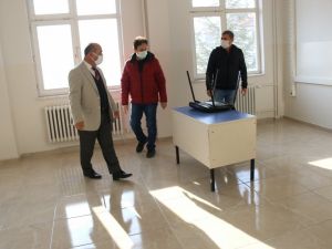 Adnan Menderes Ortaokulunda deprem güçlendirme çalışmaları tamamlandı