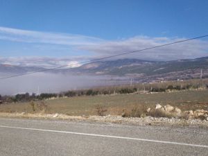 Denizli’de yüksek kesimlerde sis etkili oldu