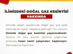 Uşak Valiliğinden doğal gaz kesintisi açıklaması