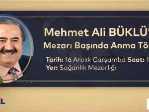 Mehmet Ali Büklü vefatının 25. yılında mezarı başında anılacak