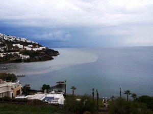 Bodrum’da denizin rengi kahverengiye dönüştü