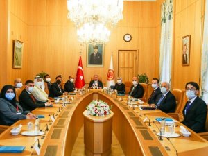 TBMM Başkanı Mustafa Şentoph, APA Başkanlık divanı üyelerini kabul etti