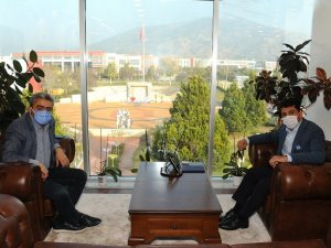 MHP Aydın İl Başkanı Alıcık, Rektör Aldemir ile görüştü