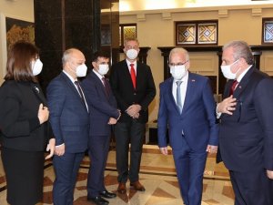 TBMM Başkanı Şentop, Kuzey Makedonya Meclis Başkanı Caferi ile görüştü