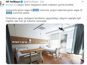 Vali Yerlikaya: "İkinci dalganın zirve noktasını geride bıraktık"