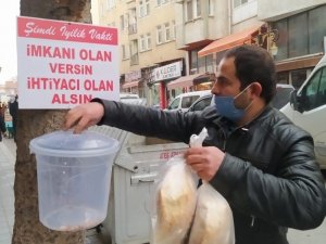 Kütahya’da bir grup esnaf "Askıda ekmek" uygulaması başlattı