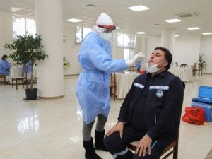 Battalgazi’de belediye personeline covid-19 testi