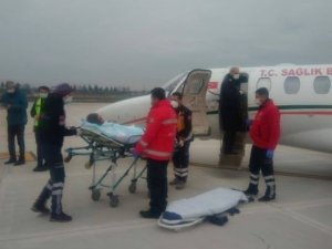 Uçak ambulans Malatya’ya hasta için kalktı