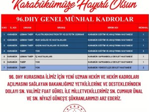 Karabük’e 4’ü uzman 9 tabip ataması yapıldı