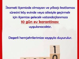 Yılbaşı tatili için gidenlere 10 günlük karantina uygulanacak
