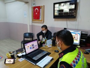 Alaşehir jandarmasından çevrimiçi trafik eğitimi