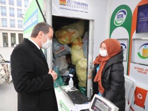 Atığını getiren alışveriş puanını kaptı