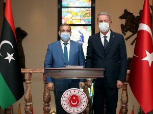 Bakan Akar, Libya Yüksek Devlet Konseyi Başkanı El Meşri ile görüştü