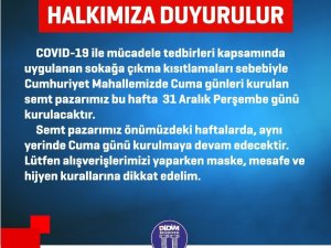 Didim’de semt pazarı Perşembe günü kurulacak