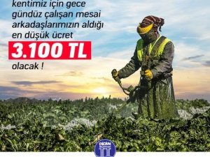 Didim’de asgari ücret 3 bin 100 TL oldu
