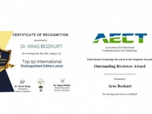 Doç. Dr. Aras Bozkurt, GOGN Fred Mulder en iyi makale ödülünü aldı