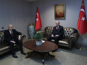 Cumhurbaşkanı Erdoğan, Devlet Bahçeli ile bir araya geldi