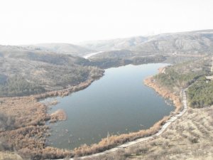 Eymir Gölü hafta sonu kısıtlamada havadan görüntülendi