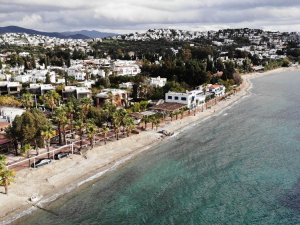 Bodrum sahillerinde sessizlik