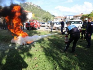 Marmaris Belediyesi’nde yangın tatbikatı