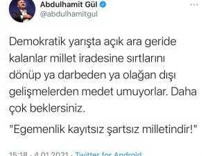 Bakan Gül’den darbe söylemlerine tepki: “Daha çok beklersiniz”