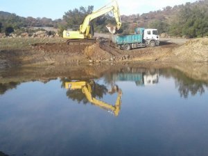 Gökbel’de HİS göletleri temizlendi