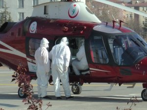 Pnömoni hastası ‘hava köprüsü‘ ile Ankara’ya sevk edildi