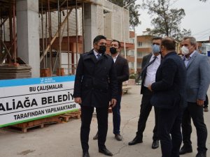 Aliağa Devlet Hastanesi Acil Servis Ek Binası hızla yükseliyor