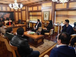 Yeşilçam yıldızlarından Başkan Yazıcı’ya ziyaret