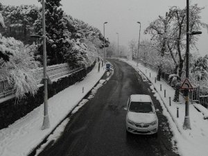 İstanbul’da yağan kar havadan böyle görüntülendi