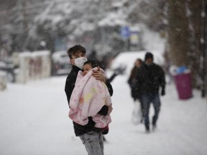 İstanbul’da çocukların kar keyfi