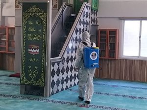 Yenişehir’de ibadethaneler ve ASM’ler dezenfekte ediliyor