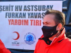 Tuzla’dan Cinderesi mağdurlarına 163’üncü tır yola çıktı