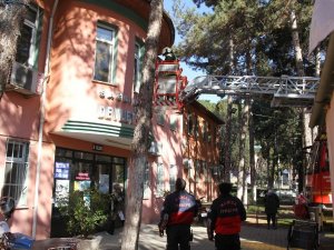 Kula Devlet Hastanesi’nde yangın tatbikatı