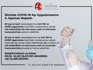 Covıd-19 aşı uygulamasının 3’ncü aşaması başladı