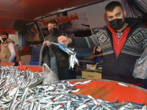 Aliağa pazarında balık çeşitleri tezgahları süslüyor