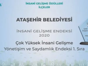 Ataşehir Belediyesine çok yüksek insani gelişme ödülü