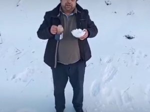 Kar pekmezi yemek için 1200 rakıma çıktı